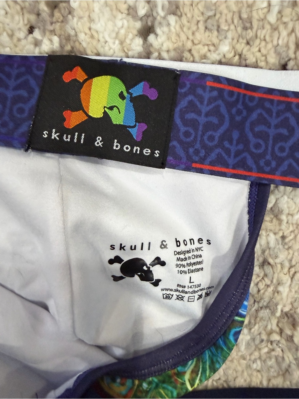 Skull and Bones Pride Peacock Jockstrap - Picture 3 of 3